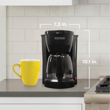 BLACK+DECKER 5-Cup Coffeemaker Compact Efficient Brewing