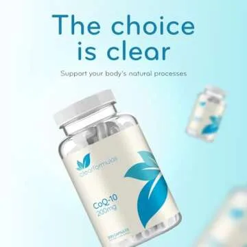 Clear Formulas Pure CoQ10 200mg 200 Capsules - Quick Absorption Non-GMO