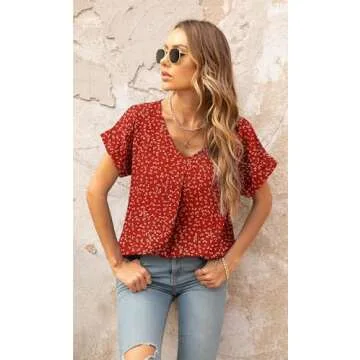 QUEZHU Elegant Chiffon Blouses for Women - Stylish & Versatile