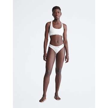 Calvin Klein Modern Cotton Unlined Wireless Bralette, White, Small