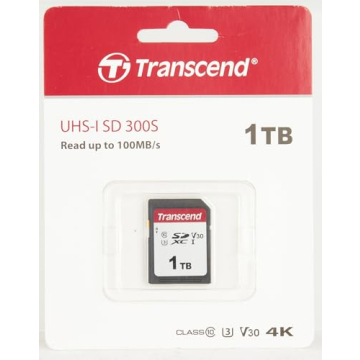 Transcend 1TB 300S SD Card for 4K UHD Recording
