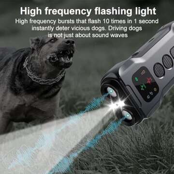 Dog Bark Deterrent Device with 3 Modes & LED Light