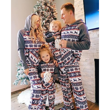 IFFEI Matching Family Pajamas Cozy Christmas Onesies