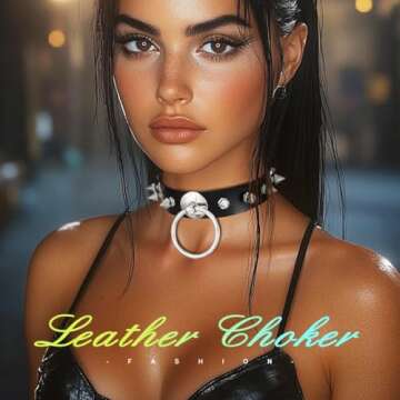 ACEDRE Fashion Women Men Cool Punk Goth Metal Spike Studded Link Leather Collar Choker Necklace