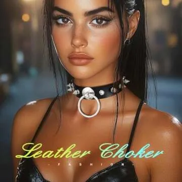 ACEDRE Fashion Women Men Cool Punk Goth Metal Spike Studded Link Leather Collar Choker Necklace