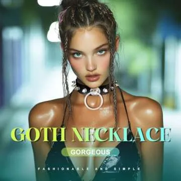 ACEDRE Fashion Women Men Cool Punk Goth Metal Spike Studded Link Leather Collar Choker Necklace