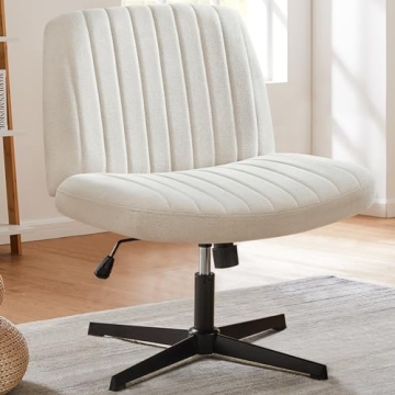 DUMOS Criss Cross Chair - Modern Comfortable Armless Office Seating for Home