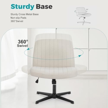 DUMOS Criss Cross Chair - Ergonomic Armless Office Seating