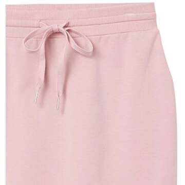 Amazon Essentials Women's Terry Cotton and Modal Drawstring Sweatshirt Skirt (Previously Daily Ritual), Dusty Pink, Medium