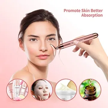 24k Rose Gold 3D Face Massager Roller Kit for Skin Care
