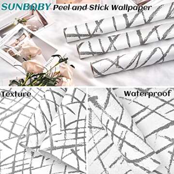 Stylish SUNBABY Peel and Stick Wallpaper Cat Paw Design