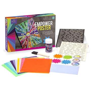 Craft-tastic —Empower Poster — Craft Kit — Design a One-of-a-Kind Inspirational Poster — Ages 8+