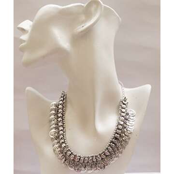 Stylish Oxidised Metal Boho Choker Necklace for Women