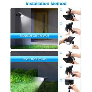 LiBlins Solar Lights Outdoor, 3 Modes & Waterproof Design