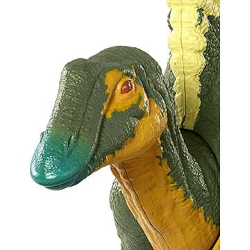 Jurassic World Toys Roar Attack Ouranosaurus Camp Cretaceous Dinosaur Figure with Movable Joints, Realistic Sculpting, Strike Feature & Sounds, Herbivore, Kids Gift 4 Years & Up