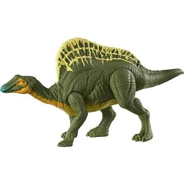 Jurassic World Toys Roar Attack Ouranosaurus Camp Cretaceous Dinosaur Figure with Movable Joints, Realistic Sculpting, Strike Feature & Sounds, Herbivore, Kids Gift 4 Years & Up