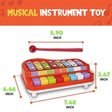 Toysery 2 in 1 Baby Piano Xylophone for Toddlers Gift