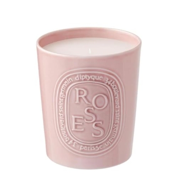 Diptyque Roses Candle 600g Porcelain Jar - Luxury Aromatic Candle for Ambience