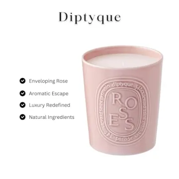 Diptyque Roses Luxury Candle With 100H Burn Time