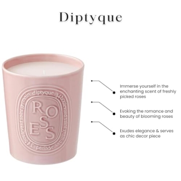 Diptyque Roses Luxury Candle With 100H Burn Time