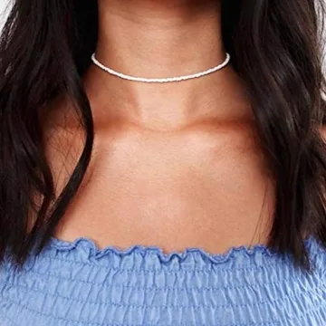 Stylish Tgirls Rice Beaded Necklace for Women