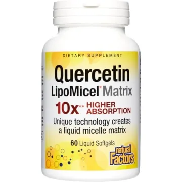 Natural Factors Quercetin LipoMicel Matrix - Superior Absorption Gel, 60 Count