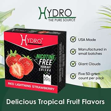 Hydro Molasses Hookah Shisha Set - Tropical Flavors 50g