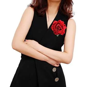 Elegant Rose Hair Clips for Women - 9 Pack