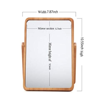 Buy ZOROSY Wood Desk Makeup Mirror | 360° Rotating & Versatile