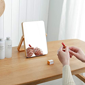 Buy ZOROSY Wood Desk Makeup Mirror | 360° Rotating & Versatile