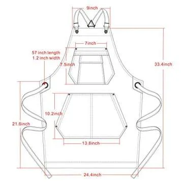 Jeanerlor Cotton Denim Shop Tool Apron - Durable & Stylish