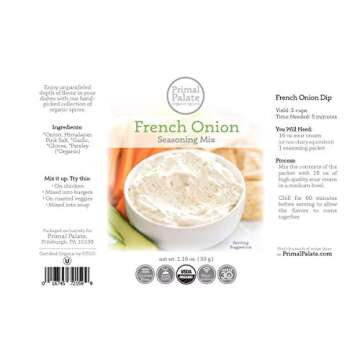 Primal Palate Certified Organic French Onion Seasoning Mix 1.16 oz
