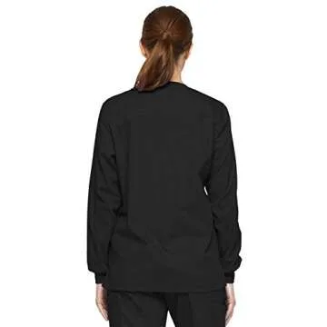 Dickies Women's EDS Signature Scrubs Warm-Up Jacket X-Large Black