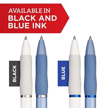Sharpie S-Gel, Gel Pens, Medium Point (0.7mm), Frost Blue Body, Black Gel Ink Pens, 4 Count