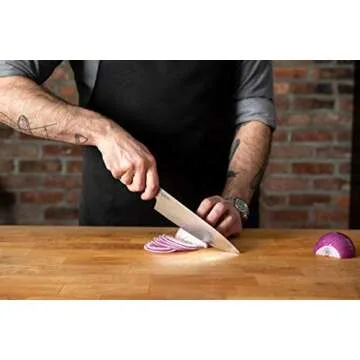 Babish High-Carbon 1.4116 German Steel Cutlery, 8" Chef Kitchen Knife,