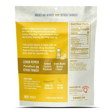 Kosmos Q Lemon Wing Dust - 5 Oz Bag for Wings, Popcorn & More - Dry BBQ Wings Rub with Zesty Lemon T...