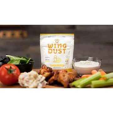 Kosmos Q Lemon Wing Dust - 5 Oz Bag for Wings, Popcorn & More - Dry BBQ Wings Rub with Zesty Lemon Tang and Spicy Cracked Black Pepper (Lemon Pepper)