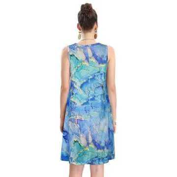 elescat Colorful Sleeveless Sundress with Pockets
