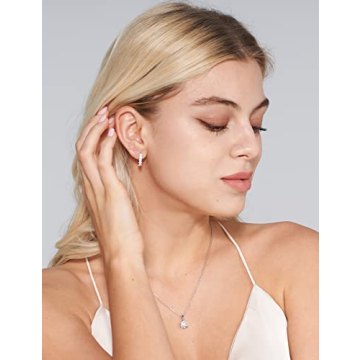 IMOLOVE Huggie Earrings: Moissanite Sparkle and Comfort