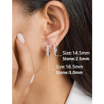 IMOLOVE Huggie Earrings: Moissanite Sparkle and Comfort