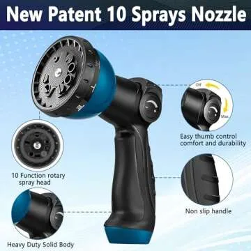 50 ft Expandable Garden Hose Ultra Lightweight Kink-Free