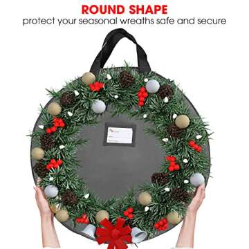 Durable 48" Wreath Storage Bag - Primode Holiday Decor