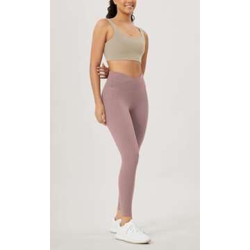 ODODOS Women's Stylish Cross Waist Yoga Leggings