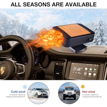 12V 150W Portable Car Heater Fast Demisting Defroster for Winter
