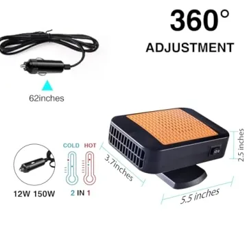 Portable Car Heater for Rapid Demisting and Comfort