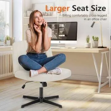 Sweetcrispy Armless Office Chair for Comfort and Productivity
