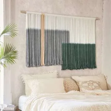 Macrame Green Dip Dye Wall Art for Home Decor