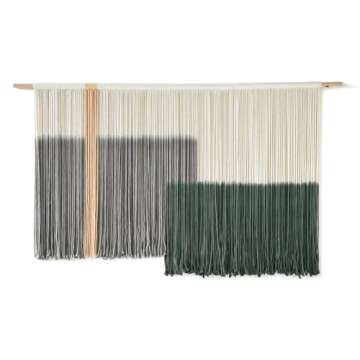 Macrame Green Dip Dye Wall Art for Home Decor
