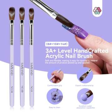 SAVILAND Acrylic Nails Tip Glue Set for Professional Nail Art