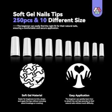 SAVILAND Acrylic Nails Tip Glue Set for Professional Nail Art